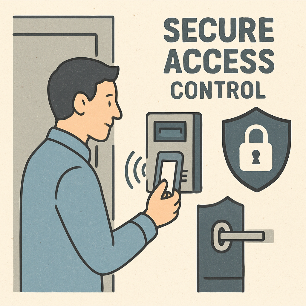 Illustration of secure access control system in action